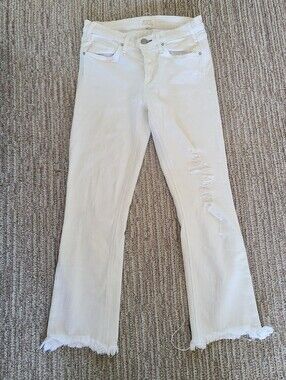 McGuire White Distressed Denim Jeans Size 28